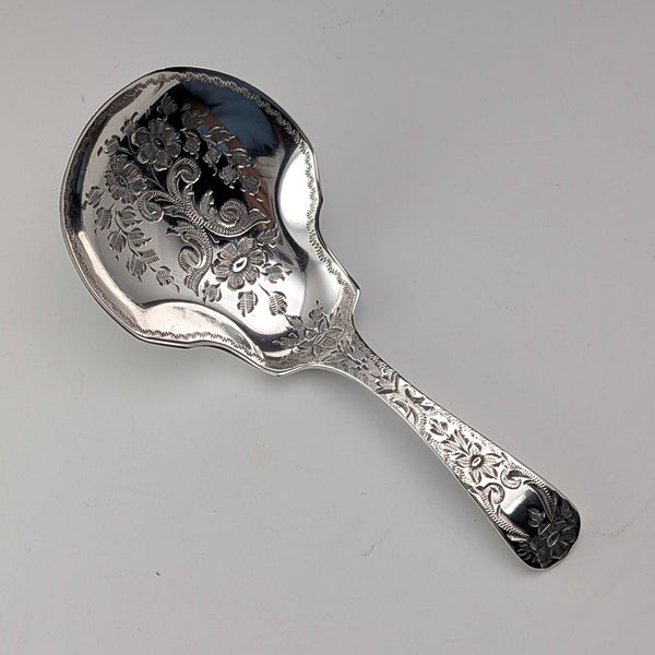 1893 Antique British Sterling Silver Tea Caddy Spoon 11.4g George Maudsley Jackson