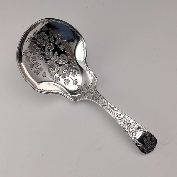 1893年 英國古董 純銀製 茶葉罐匙 11.4g George Maudsley Jackson
