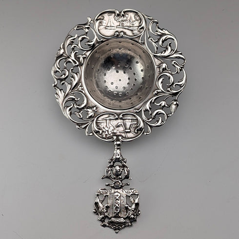 1920年 オランダアンティーク シルバー製ティーストレーナー 31g Hendrick Hoojikass