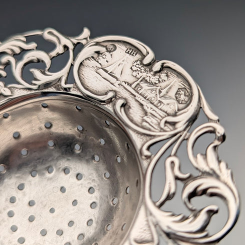 1920年 オランダアンティーク シルバー製ティーストレーナー 31g Hendrick Hoojikass