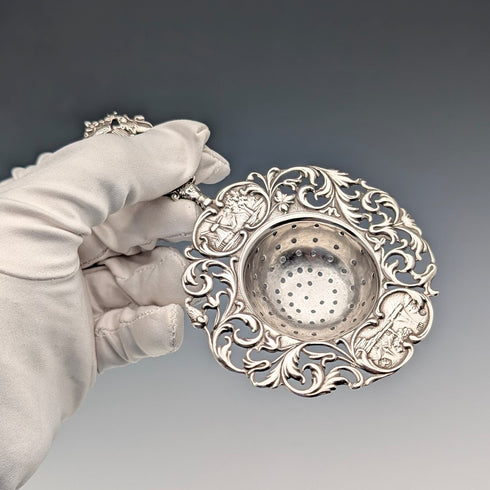 1920年 オランダアンティーク シルバー製ティーストレーナー 31g Hendrick Hoojikass