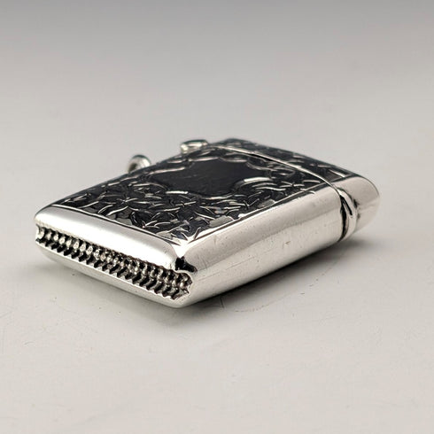 1907年 英国アンティーク 純銀製 ヴェスタケース 15g マッチケース Smith&Bartlam