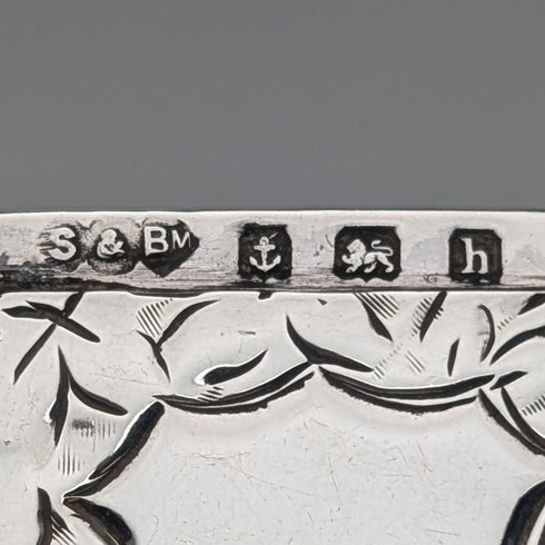 1907年 英国アンティーク 純銀製 ヴェスタケース 15g マッチケース Smith&Bartlam