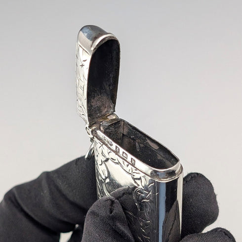 1907年 英国アンティーク 純銀製 ヴェスタケース 15g マッチケース Smith&Bartlam