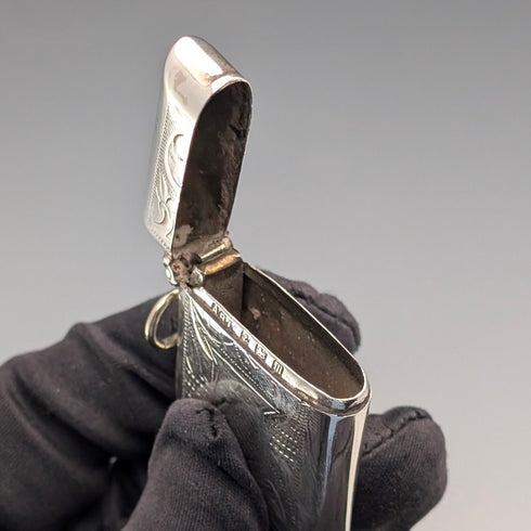 1911年 英国アンティーク 純銀製 ヴェスタケース 18g マッチケース Arthur Barnett&Co