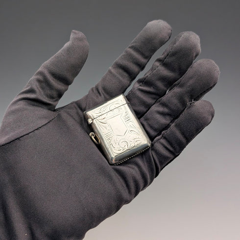 1911年 英国アンティーク 純銀製 ヴェスタケース 18g マッチケース Arthur Barnett&Co