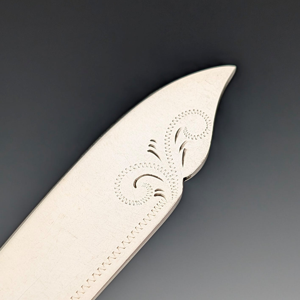 1933年 英国ヴィンテージ 純銀ハンドル フィッシュカトラリー6ペア C H