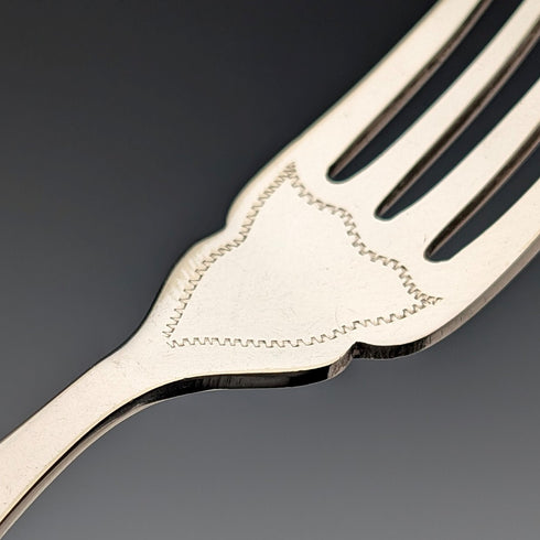 1933年 英国ヴィンテージ 純銀ハンドル フィッシュカトラリー6ペア C H Beatson