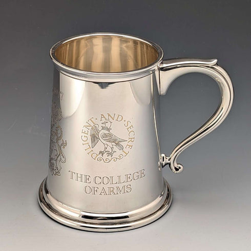 1977 Queen Elizabeth II Silver Jubilee Sterling Silver Tankard 338g Yorkshire Mint