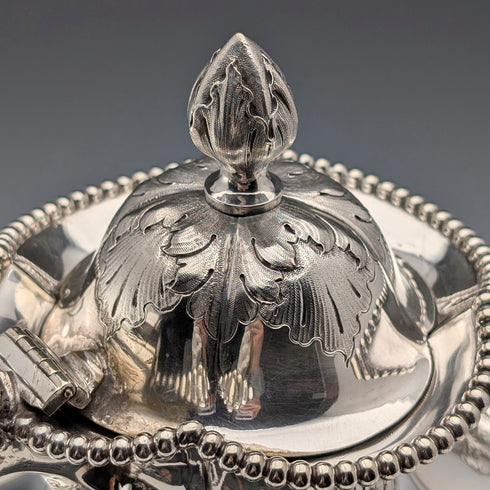 1863年 英國古董 鍍銀 茶具 3件組 Thomas Bradbury