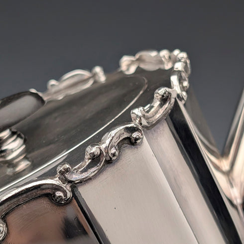 Early 20th Century British Antique Silverplate Bachelor Tea Set, 3-Piece Set, JAMES DIXON & SON