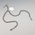 1911 British Antique Sterling Silver Double Albert Chain, 40g, with Sterling Silver Medal Fob