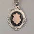 1911 British Antique Sterling Silver Double Albert Chain, 40g, with Sterling Silver Medal Fob