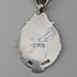 1911 British Antique Sterling Silver Double Albert Chain, 40g, with Sterling Silver Medal Fob