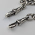 1911 British Antique Sterling Silver Double Albert Chain, 40g, with Sterling Silver Medal Fob