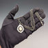 1911 British Antique Sterling Silver Double Albert Chain, 40g, with Sterling Silver Medal Fob