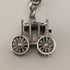 1891 Antique British Sterling Silver Albert Chain, 39g, Carriage-shaped fob.