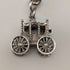 1891年 英国アンティーク 純銀製アルバートチェーン 39g 馬車型フォブ
