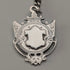 1919 British Antique Sterling Silver Double Albert Chain 59g Sterling Silver Medal Fob