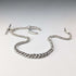 1900 Antique British Sterling Silver Albert Chain, 36g, with Sterling Silver Horseshoe FOB.