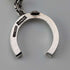 1900 Antique British Sterling Silver Albert Chain, 36g, with Sterling Silver Horseshoe FOB.