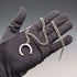 1900 Antique British Sterling Silver Albert Chain, 36g, with Sterling Silver Horseshoe FOB.