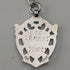1912 Antique British Sterling Silver Albert Chain, 32g, with Sterling Silver Medal Fob