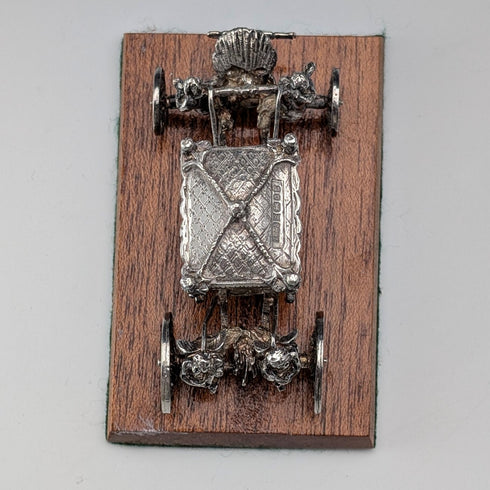 1977 British Pure Silver Gold State Coach Miniature Carriage 65g Toye, Kenning & Spencer, boxed.