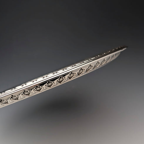 Antique British Silverplate Round Tray, 30cm Diameter, WCG