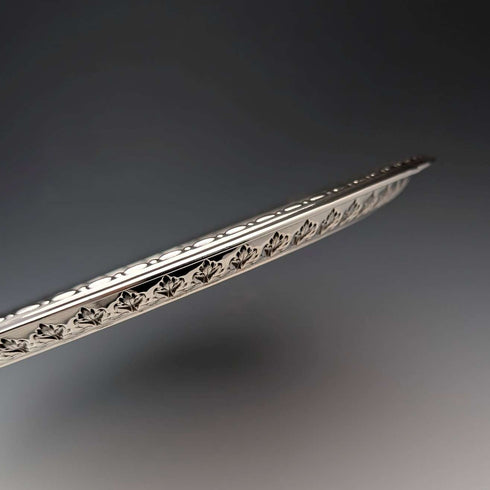 英國古董 鍍銀圓形托盤 直徑30cm WCG