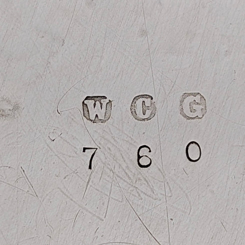 Antique British Silverplate Round Tray, 30cm Diameter, WCG