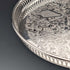 Vintage Silverplate Round Small Gallery Tray, 30cm Diameter, Primrose EP Brass