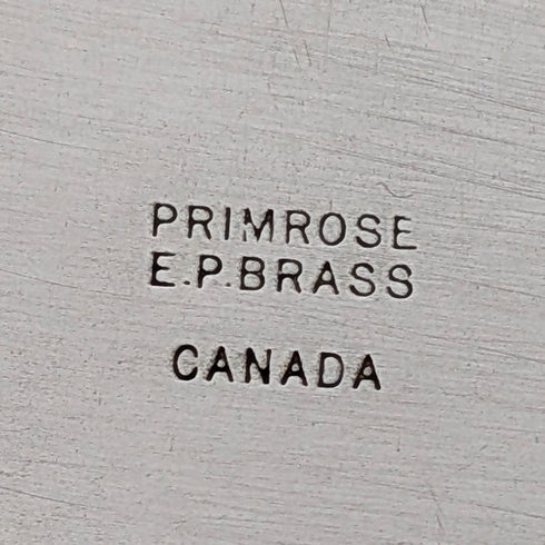 Vintage Silverplate Round Small Gallery Tray, 30cm Diameter, Primrose EP Brass