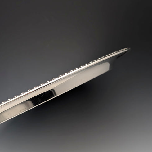 Large Round Tray, 36cm Diameter, Made of British Vintage Silver Plate, International Silver.