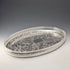 Antique British Silverplate Oval Large Gallery Tray, 39cm Wide, Queen Anne Period, Unused.