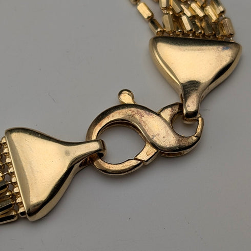 ヴィンテージ 純銀製 ゴールドメッキ ロープ ブレスレット 18g MILOR ITALY