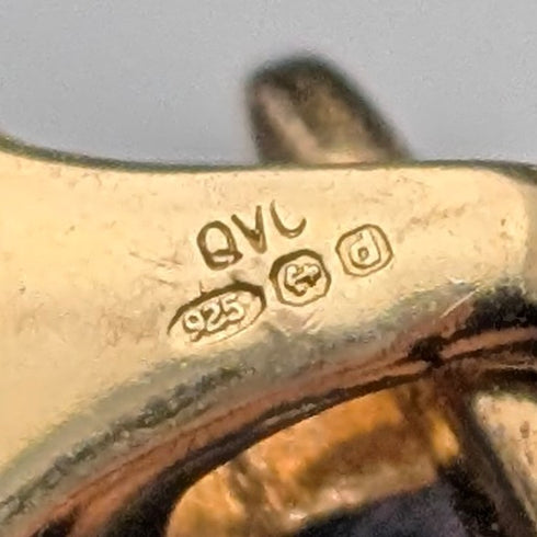 ヴィンテージ 純銀製 ゴールドメッキ ロープ ブレスレット 18g MILOR ITALY