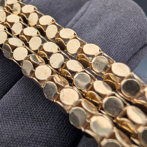 Vintage Sterling Silver Gold-Plated Snake Chain Bracelet 18g