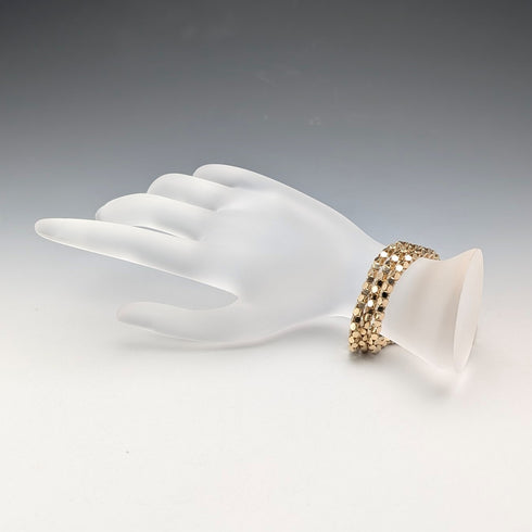 Vintage Sterling Silver Gold-Plated Snake Chain Bracelet 18g