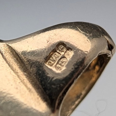 Vintage Sterling Silver Gold-Plated Snake Chain Bracelet 18g