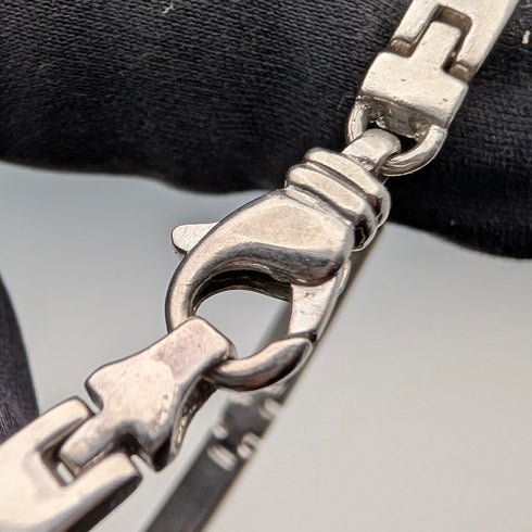 ヴィンテージ 純銀製 バーリンク ブレスレット 20g