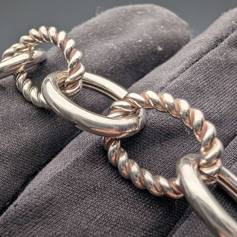 ヴィンテージ 純銀製 リングチェーン ブレスレット 18g MILOR ITALY