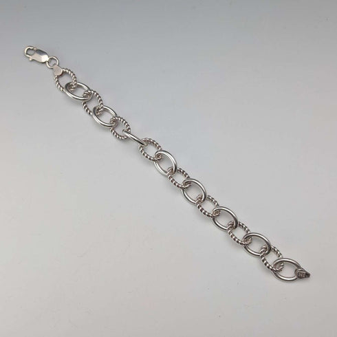 ヴィンテージ 純銀製 リングチェーン ブレスレット 18g MILOR ITALY