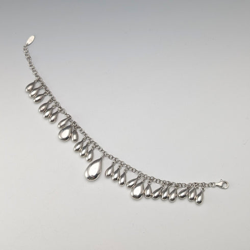 British Vintage Sterling Silver Drop Bracelet 60g Jasper Conran