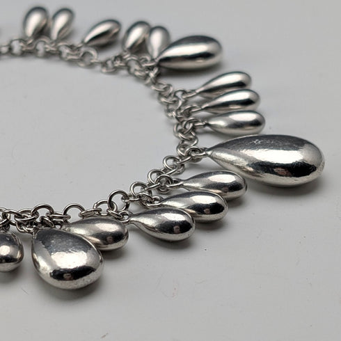 British Vintage Sterling Silver Drop Bracelet 60g Jasper Conran