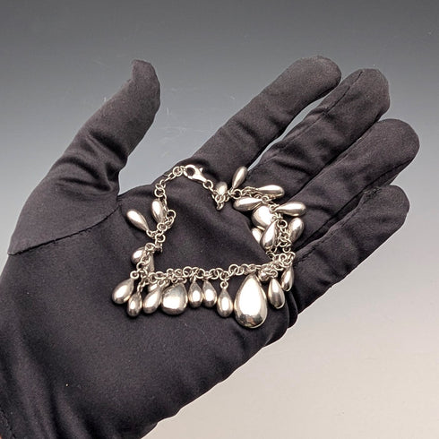 British Vintage Sterling Silver Drop Bracelet 60g Jasper Conran