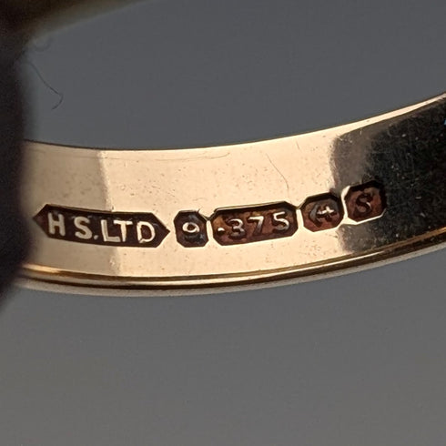 英国ヴィンテージ K9ゴールド ウェディングリング 3g(15号) 指輪 HS Ltd