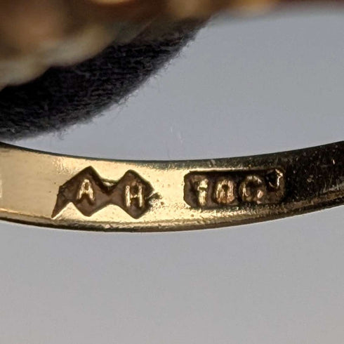 Antique K18 Gold 5-Stone Diamond Ring (Size 13) AH