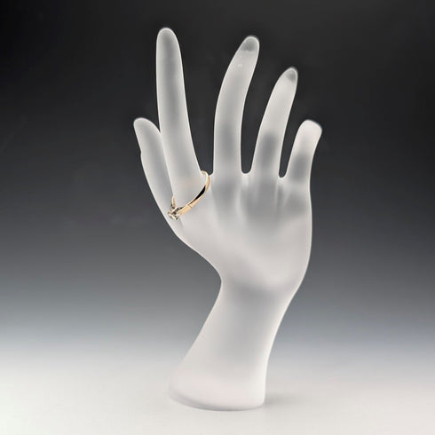 英国ヴィンテージ K9ゴールドリング ホワイトストーン 1.5g(15号) 指輪 C.L&S