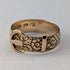 1890s British Antique K18 Gold Belt Design Ring, 4.5g (Size 20)